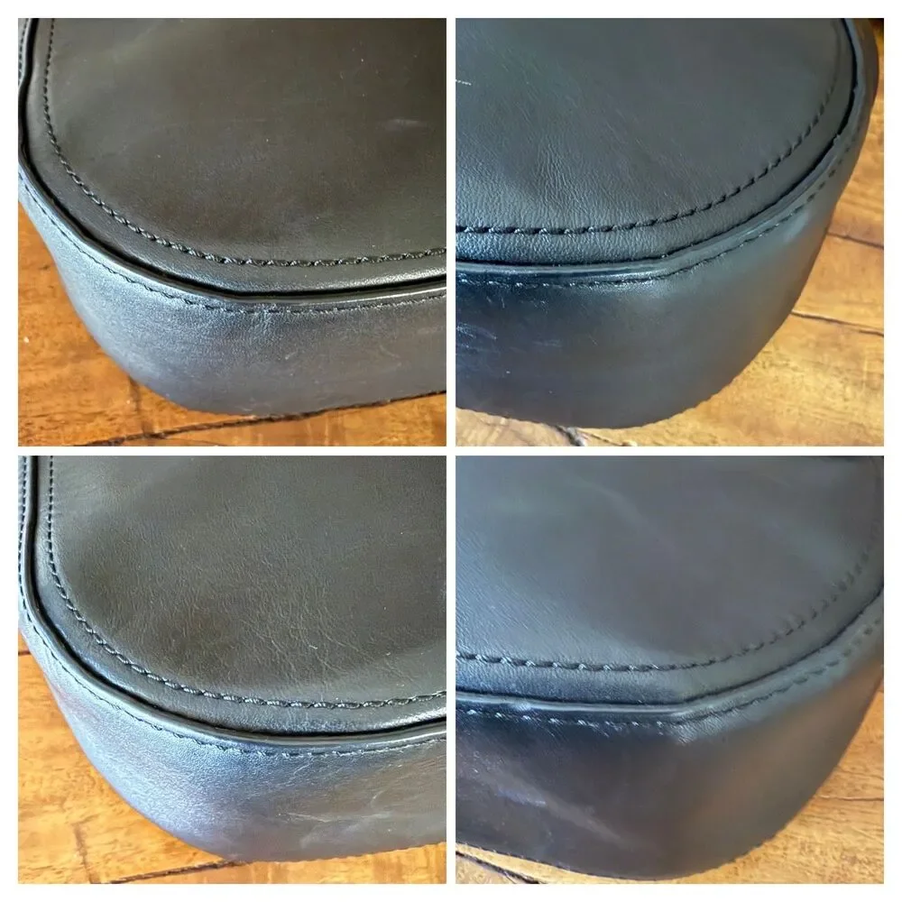 Coach Willis 70th Anniversary Black Leather Satchel Crossbody Bag 19132 Brass - Picture 7 of 17